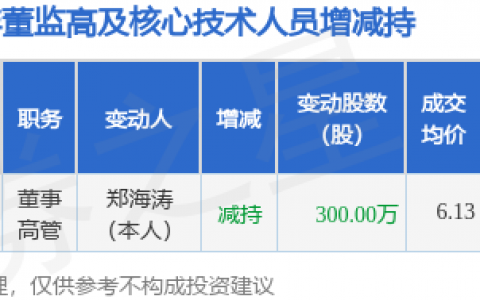 数码视讯：12月13日高管郑海涛减持股份合计300万股