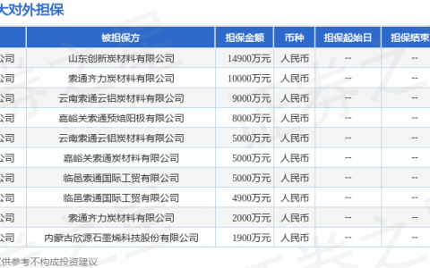 索通发展披露11笔对外担保，被担保公司达7家