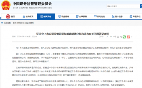 重磅！证监会发声，回应分红、退市等市场关切！