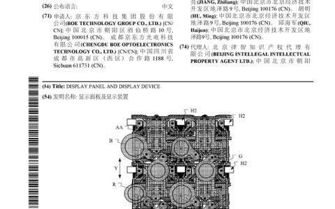 京东方Ａ公布国际专利申请：“显示面板及显示装置”