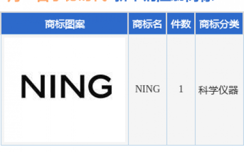宁德时代新提交“NING”商标注册申请